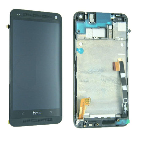 HTC One M7 LCD and Digitizer Touch Screen Assembly with Frame [Black]