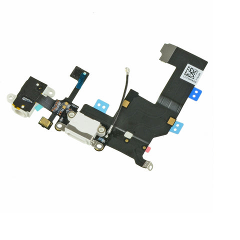Charging Port USB Connector Dock Headphone Jack Flex Cable [White] for iPhone 5