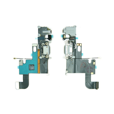 Charging Port Flex Cable with Microphone and Headphone Jack Port [Light Grey] for iPhone 6 4.7""