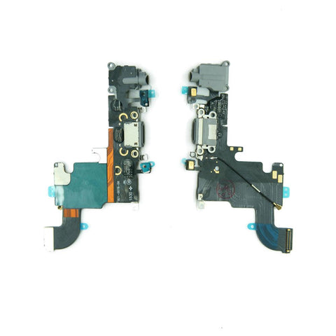 Charging Port Flex Cable with Microphone and Headphone Jack Port for iPhone 6S 4.7" [Dark Grey]