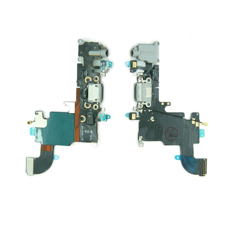 Charging Port Flex Cable with Microphone and Headphone Jack Port for iPhone 6S 4.7"" [Light Grey]