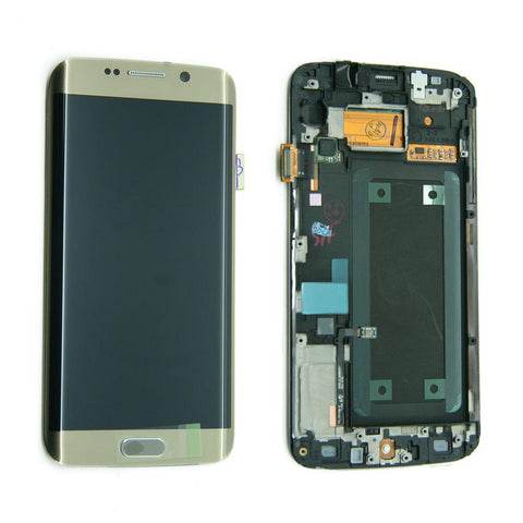 LCD and Digitizer Touch Screen Assembly with Frame for Samsung Galaxy S6 Edge G925I [Gold]