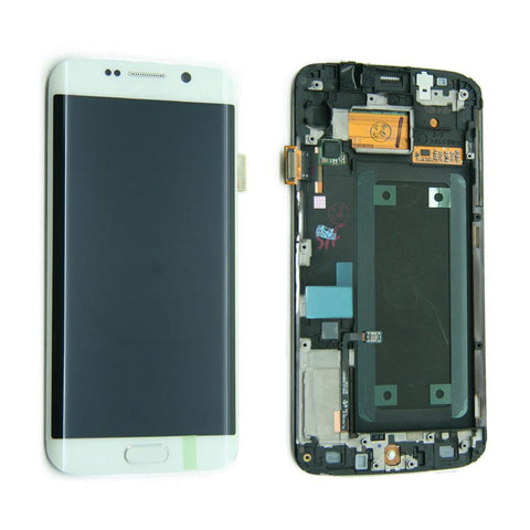 LCD and Digitizer Touch Screen Assembly with Frame for Samsung Galaxy S6 Edge G925I [White]