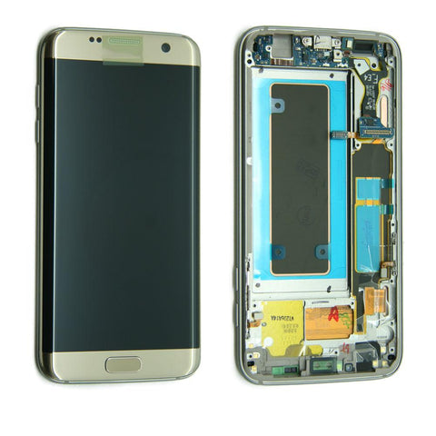 LCD and Digitizer Touch Screen Assembly with Frame for Samsung Galaxy S7 Edge G935 [Gold]