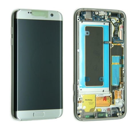 LCD and Digitizer Touch Screen Assembly with Frame for Samsung Galaxy S7 Edge G935 [Silver]